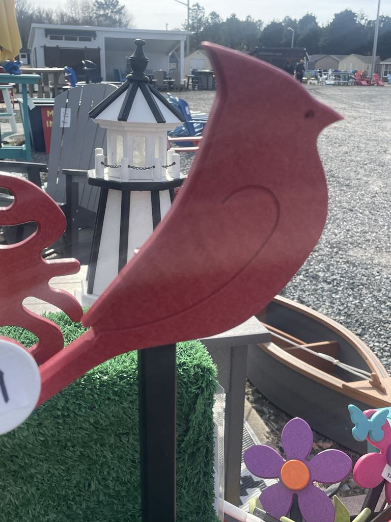 Poly Yard Stake - Red Cardinal Decoration - Garden Decor