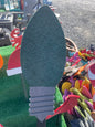 Poly Christmas Colorful Light Bulb Black Stake - Amish Made Christmas Decor - Outdoor Light Bulb that won't burn out!