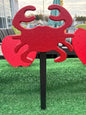 Poly Crab Yard Stake - Red Crab Blue Crab - Crab Feast, Crab Shack, Outdoor Bar, Beach Decor, Maryland Crab Decor - Fake Crab won't pinch!