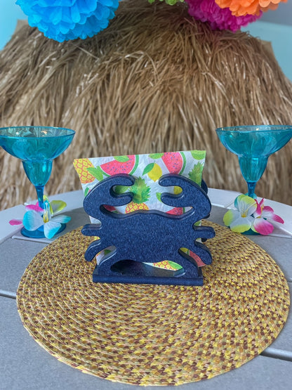 Poly Crab Napkin Holder - Outdoor Indoor Crab Napkin Holder - Coastal Beach Theme - Crab Feast - Outdoor bbq