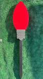 Poly Christmas Colorful Light Bulb Black Stake - Amish Made Christmas Decor - Outdoor Light Bulb that won't burn out!