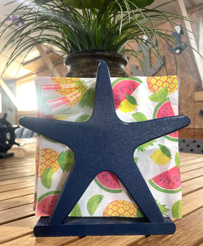 Poly Starfish Napkin Holder - Unique Poly Starfish Perfect for Outdoor Dining, Crab Feast, Picnics, BBQ, Beach House Decor, Coastal Living