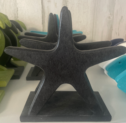 Poly Starfish Napkin Holder - Unique Poly Starfish Perfect for Outdoor Dining, Crab Feast, Picnics, BBQ, Beach House Decor, Coastal Living