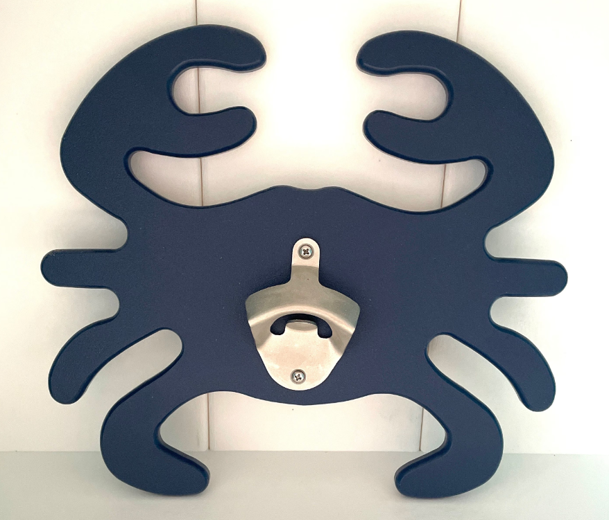 Poly Crab Wall Bottle Openers Perfect for Beach - Coastal Theme, Crab Feast, Man Cave, Outdoor Bar, Kitchen, Pub, Beach House, Unique Gifts