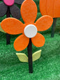 Poly Daisy Yard Stake  - Amish Made Poly Flower Decorations - The Flowers that Last Forever - Built a Vibrant Garden Poly Flower Yard Stakes