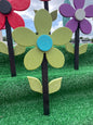 Poly Daisy Yard Stake  - Amish Made Poly Flower Decorations - The Flowers that Last Forever - Built a Vibrant Garden Poly Flower Yard Stakes